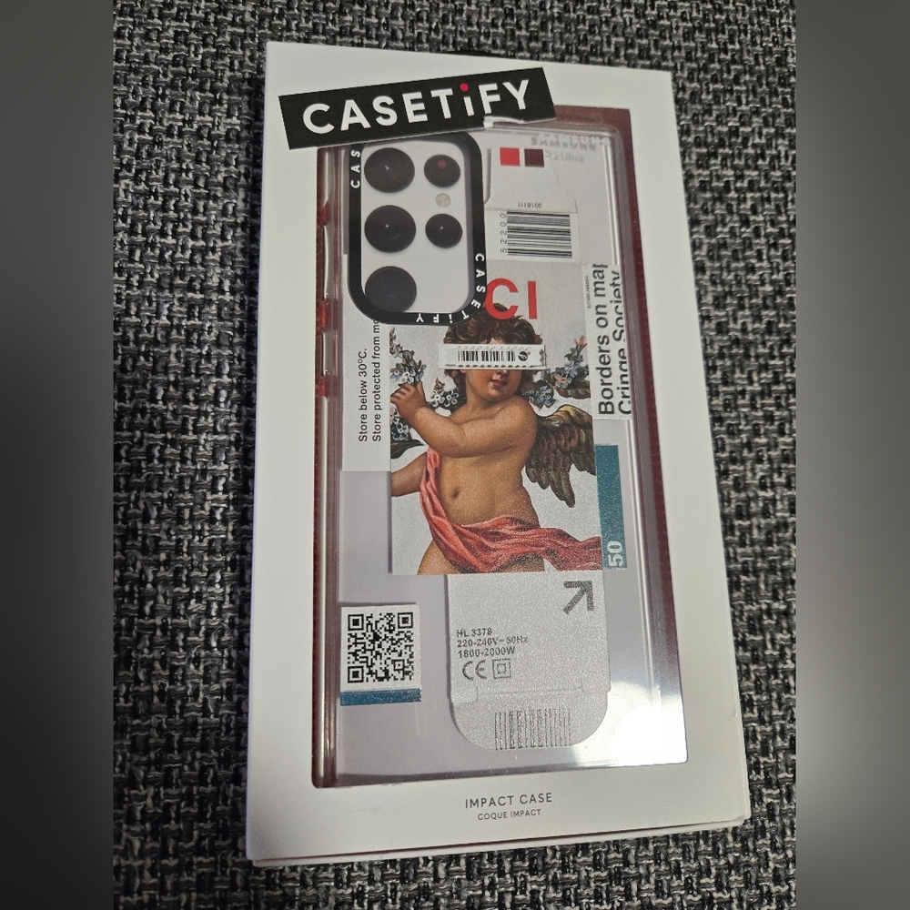 Casetify Samsung S22 Ultra Case with Red and Black Design